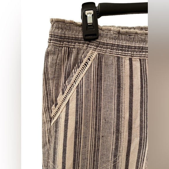 Jolt wide-leg pants with a linen blend and a tie waist - Picture 3 of 9